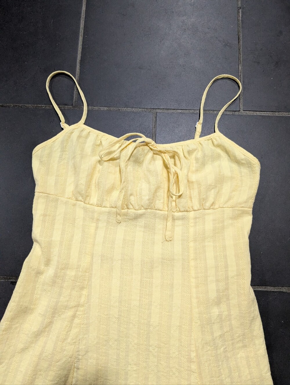 Yellow Spaghetti Strap Sundress - Picture 2 of 4